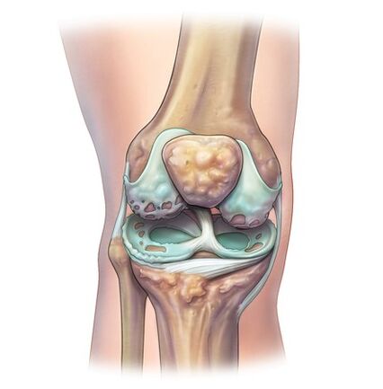 Zerstéierung vun de Gelenker mat der Entwécklung vun der Osteochondrosis